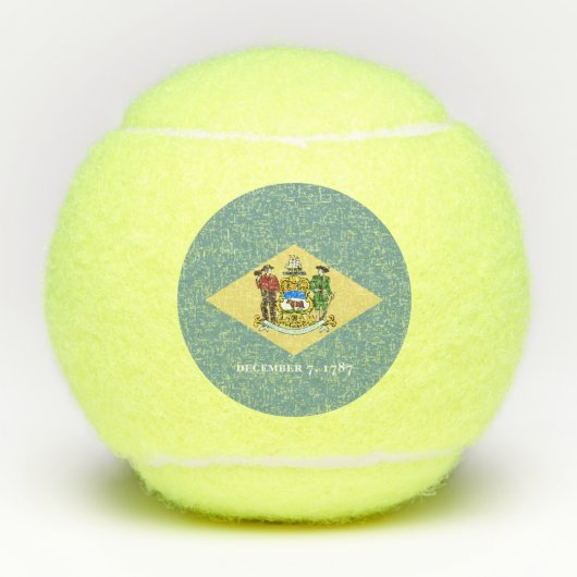 Vlag van de staat Delaware Tennisballen (Voorkant)