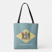 Vlag van de staat Delaware Tote Bag (Achterkant)