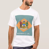 Vlag van de staat Delaware Unisex T-shirt (Voorkant)