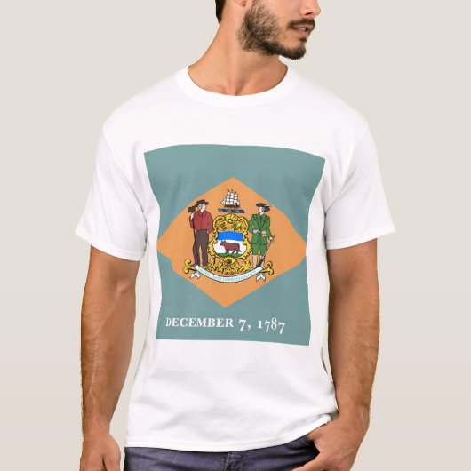 Vlag van de staat Delaware Unisex T-shirt (Voorkant)