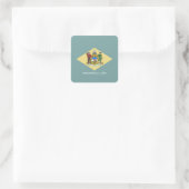 Vlag van de staat Delaware Vierkante Sticker (Tas)
