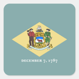 Vlag van de staat Delaware Vierkante Sticker