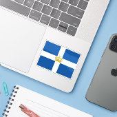 Vlag van de staat en de oorlog van het Koninkrijk  Sticker (Laptop met iPhone)