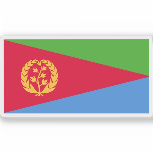 Vlag van de staat Eritrea Sticker (Voorkant)