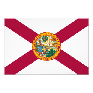 Vlag van de staat Florida Foto Afdruk