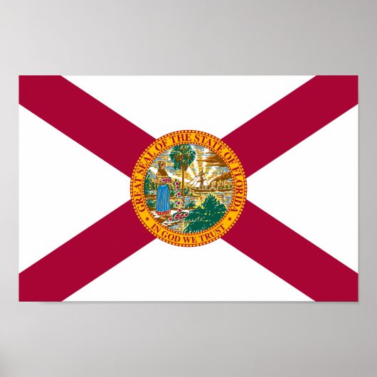 Vlag van de staat Florida Poster (Voorkant)