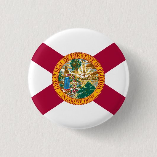Vlag van de staat Florida Ronde Button 3,2 Cm (Voorkant)