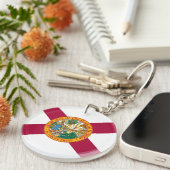 Vlag van de staat Florida Sleutelhanger (Voorkant Rechts)