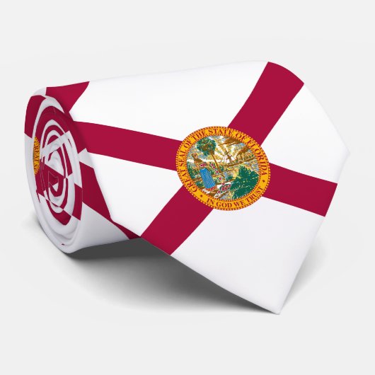 Vlag van de staat Florida Stropdas (Opgerold)
