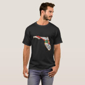 Vlag van de staat Florida T-shirt (Voorkant volledig)