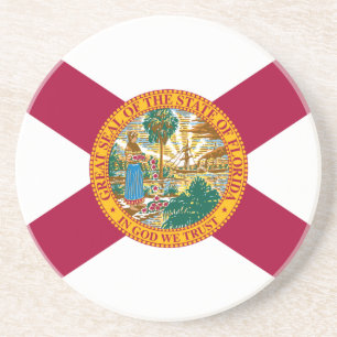 Vlag van de staat Florida Zandsteen Onderzetter