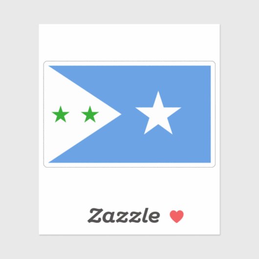 Vlag van de staat Galmudug, Somalië (2015-cadeau) Sticker (Vel)