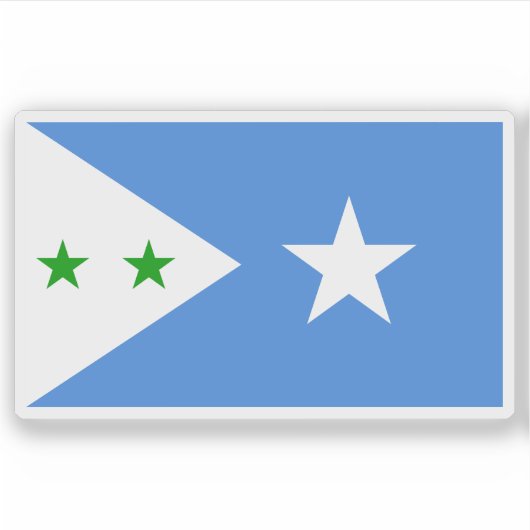 Vlag van de staat Galmudug, Somalië (2015-cadeau) Sticker (Voorkant)