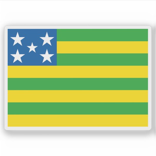 Vlag van de staat Goiás, Brazilië Sticker (Voorkant)