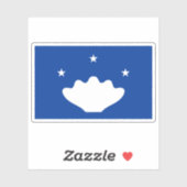 Vlag van de staat Hatohobei (Tobi), Palau Sticker (Vel)