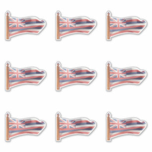 Vlag van de staat Hawaii Sticker