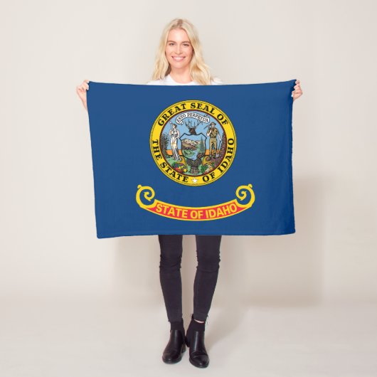 Vlag van de staat Idaho Fleece Deken (In situ)