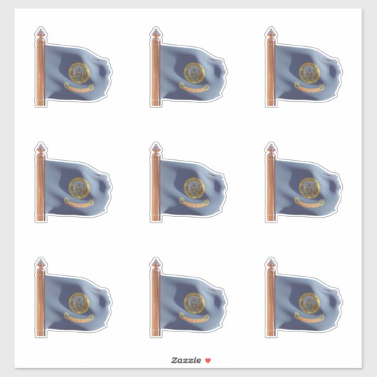 Vlag van de staat Idaho Sticker (Vel)