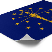Vlag van de staat Indiana Poster (Hoek)