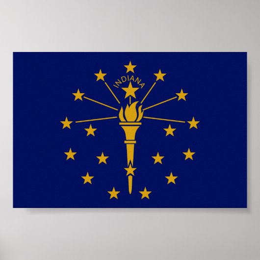 Vlag van de staat Indiana Poster (Voorkant)