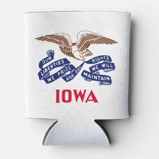 Vlag van de staat Iowa Blikjeskoeler (Voorkant)