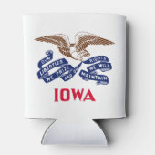 Vlag van de staat Iowa Blikjeskoeler (Achterkant)