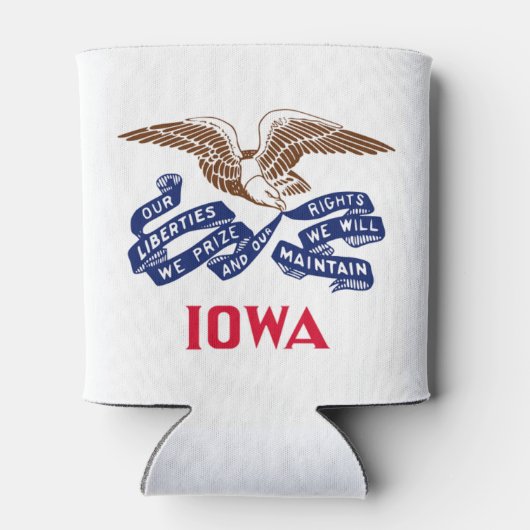 Vlag van de staat Iowa Blikjeskoeler (Achterkant)