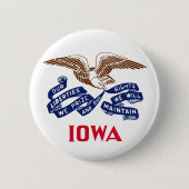 Vlag van de staat Iowa Ronde Button 5,7 Cm (Voorkant)