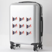Vlag van de staat Iowa Sticker (Koffer)