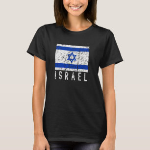 Vlag van de staat Israël Versleten Patriottische M T-shirt