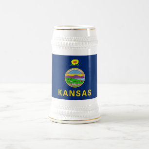 Vlag van de staat Kansas Bierpul