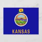Vlag van de staat Kansas Briefkaart (Voorkant)