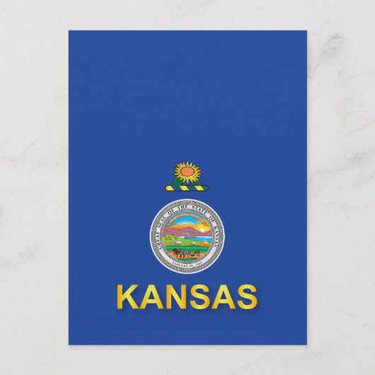 Vlag van de staat Kansas Briefkaart (Voorkant)