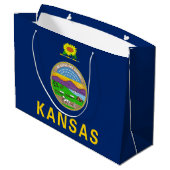Vlag van de staat Kansas Groot Cadeauzakje (Achterkant Gekanteld)
