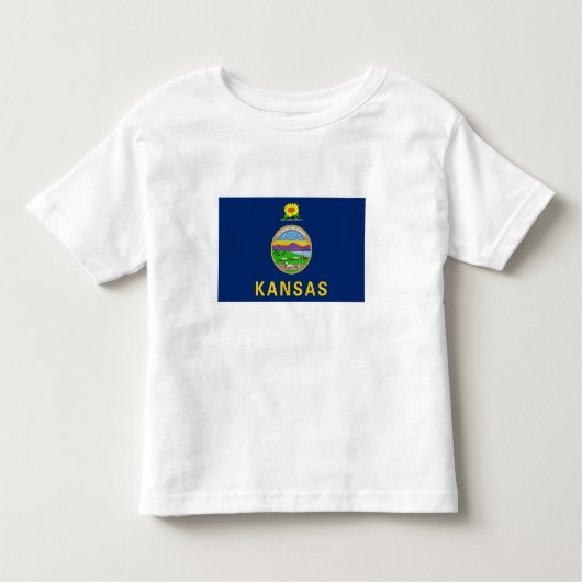 Vlag van de staat Kansas Kinder Shirts (Voorkant)