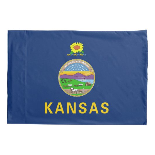 Vlag van de staat Kansas Kussensloop (Achterkant)