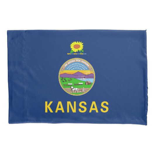 Vlag van de staat Kansas Kussensloop (Voorkant)