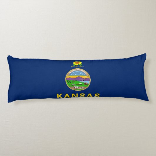Vlag van de staat Kansas Lichaamskussen (Achterkant)