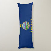 Vlag van de staat Kansas Lichaamskussen (Achterkant (Verticaal))