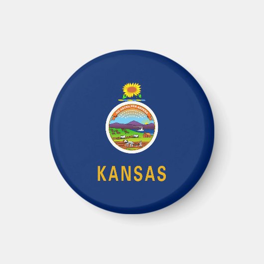 Vlag van de staat Kansas Magneet (Voorkant)