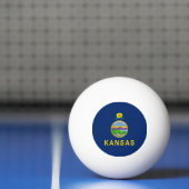Vlag van de staat Kansas Pingpongbal (Net)