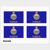 vlag van de staat Kansas Rechthoekige Sticker (Vel)
