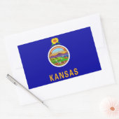 vlag van de staat Kansas Rechthoekige Sticker (Envelop)
