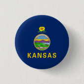Vlag van de staat Kansas Ronde Button 3,2 Cm (Voorkant)