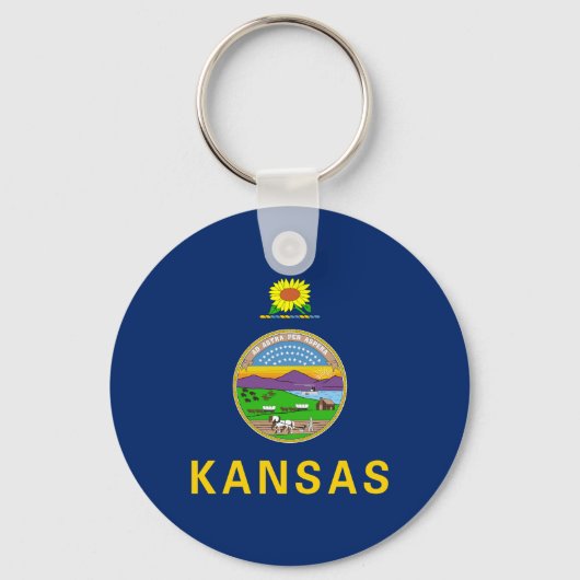 Vlag van de staat Kansas Sleutelhanger (Voorkant)