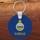 Vlag van de staat Kansas Sleutelhanger (Voorkant)