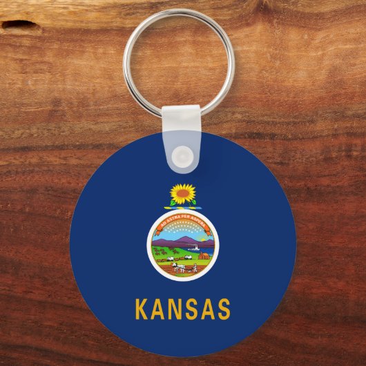 Vlag van de staat Kansas Sleutelhanger (Voorkant)