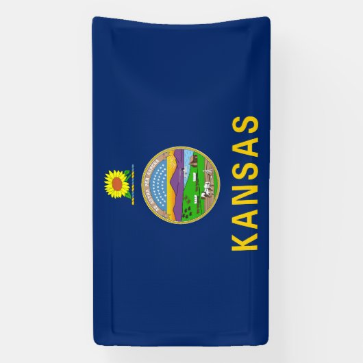 Vlag van de staat Kansas Spandoek (Verticaal)