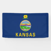 Vlag van de staat Kansas Spandoek (Horizontaal)