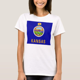 Vlag van de staat Kansas T-shirt